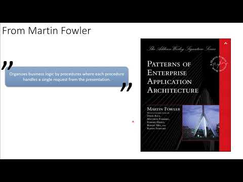 Introduction to basic server architecture - Part 3 - Transaction Script