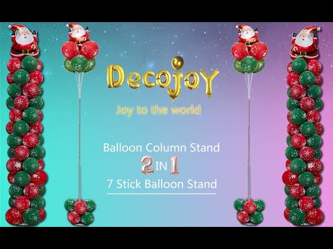 Decojoy 4 sets balloon stands tutorial, How to make balloons float without helium