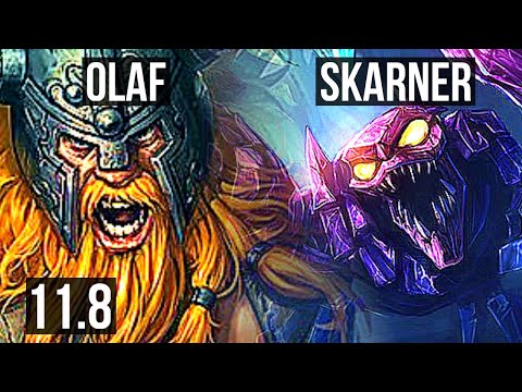 OLAF vs SKARNER (JUNGLE) | 800+ games, Legendary, 13/4/9 | NA Diamond | v11.8