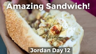 Arabic Kaek Sandwich at Salaheddin Bakery - INCREDIBLE Sesame Bread Sandwich in Amman, Jordan! - YouTube
