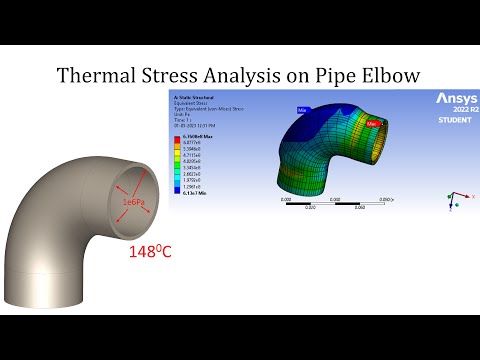 Thermal Stress analysis on Pipe Elbow | ANSYS workbench tutorials for beginners