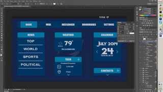 FLY3 UI | Time Lapse (Photoshop CC)