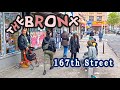Walking On 167th Street In The Bronx Concourse