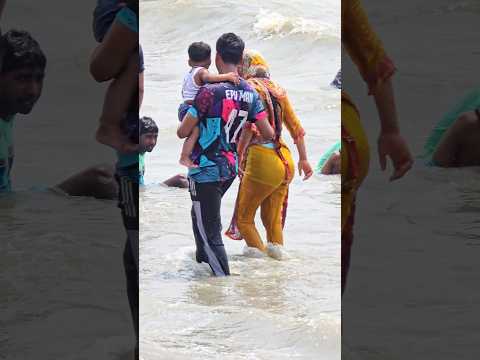 Swimming Sea Beach Shorts Video #shortfeed #beach #travel #kuakataseabeach #love