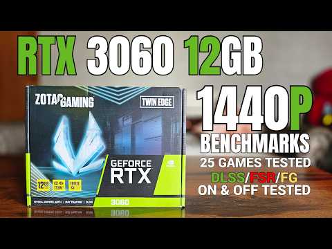 Nvidia RTX 3060 12GB 1440P Benchmarks | 25 Games | DLSS / FSR / FG - ON and OFF Tested