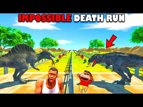 SHINCHAN and CHOP DEATH RUN vs AMAAN in Animal Revolt Battle Simulator Dinosaur Game in Hindi