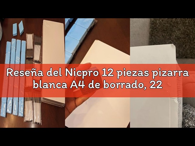 Vídeo relacionado con Nicpro A4 Mini Pizarra Blanca, Pizarra Magnética Doble Cara con Soporte, 8 Rotuladores, 1 Borrador, 4 Imanes, Caballete de Pizarra Portátil para Niños Estudiantes Útiles Escolares Oficina
