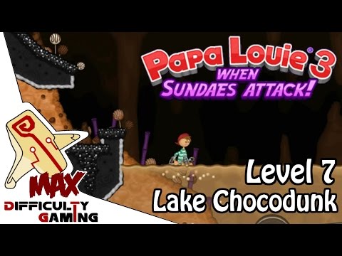 Papa Louie 3: When Sundaes Attack 100% Walkthrough - Level 7: Lake Chocodunk - 6/6 Warp Keys