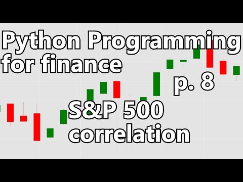 S P 500 company correlation table Python Programming for Finance p 8
