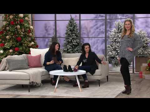 Clarks Suede Side Zip Ankle Boots - Enfield Senya on QVC