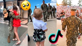Military Coming Home Tiktok Compilation  | Emotional Moments That Will Make You Cry 😭
