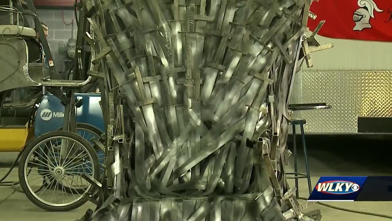 Louisville welder built his wife 'Game of Thrones' throne for their wedding - YouTube
