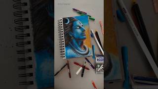 Mahashivratri Special Drawing With ₹25 🤑 Crayons Colour. #shorts