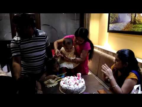 Vanshu first birthday cake cutting