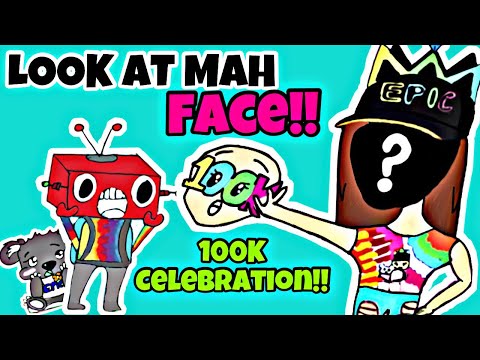 Epic 100k Celebration And Face Reveal O Download Youtube - animated character roblox youtube face youtube