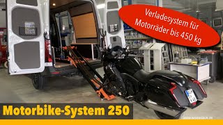 Motorbike - System 250 - Tragkraft bis 450 kg Motorrad Rampe / Hünerkopf