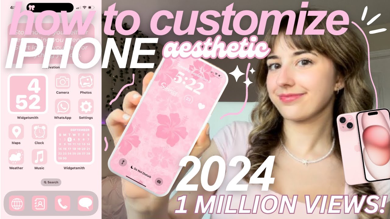HOW TO MAKE YOUR IPHONE AESTHETIC 2024 *customization*📱 app icons, widgets, dynamic island & sm more