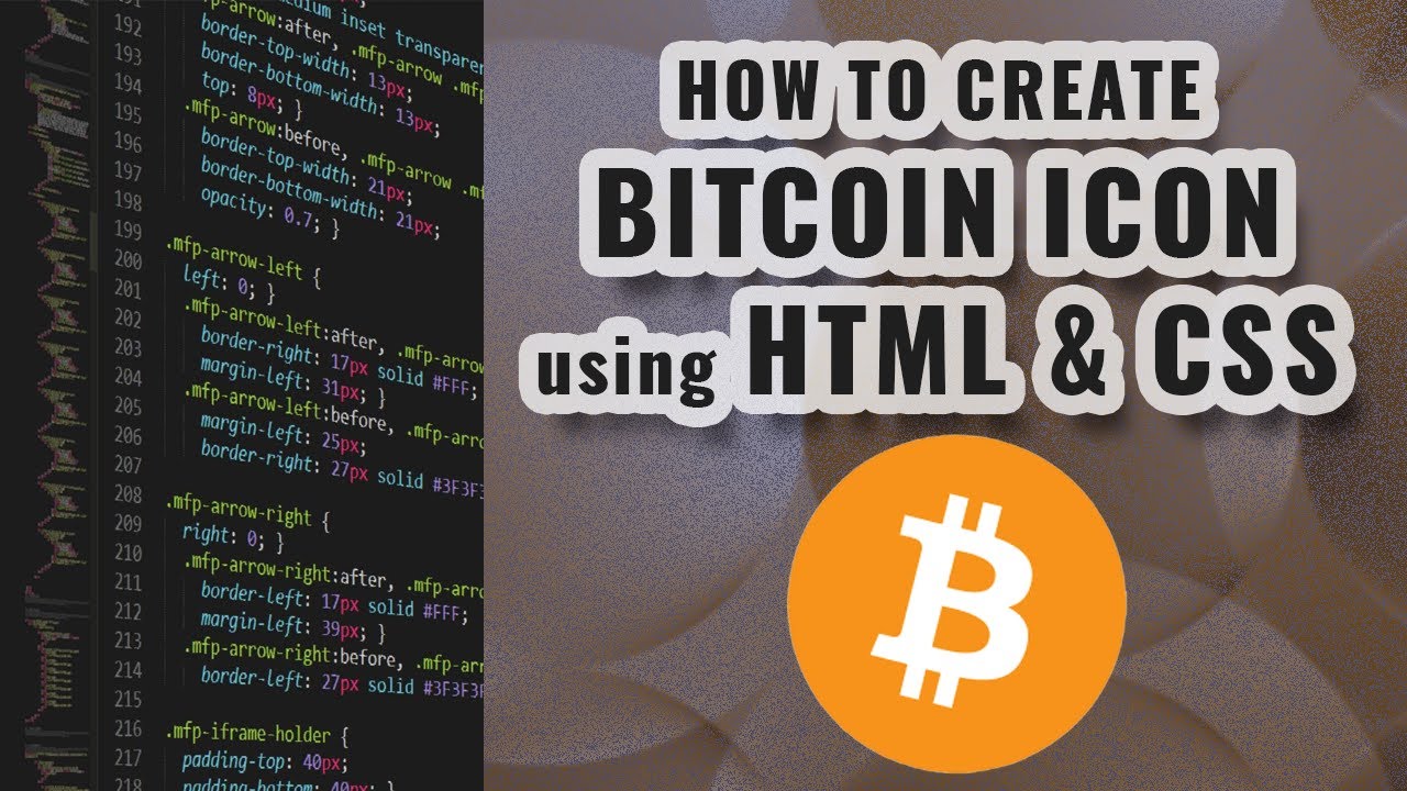 How To Make Bitcoin Icon Using HTML and CSS - Pure CSS Logo - TianDev