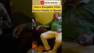 Former President and Raila Odinga's friend Uhuru Kenyatta visits Baba's family in Bondo after Burial