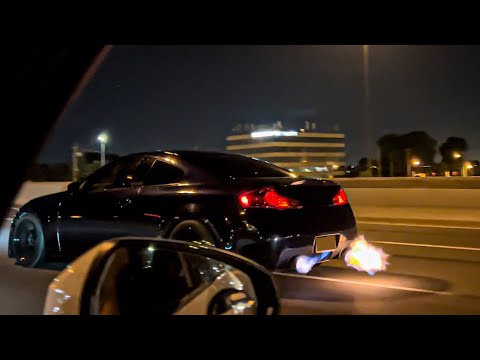 HELLCAT REDEYE Vs BIG TURBO INFINITI G35 - EPIC RUNS!