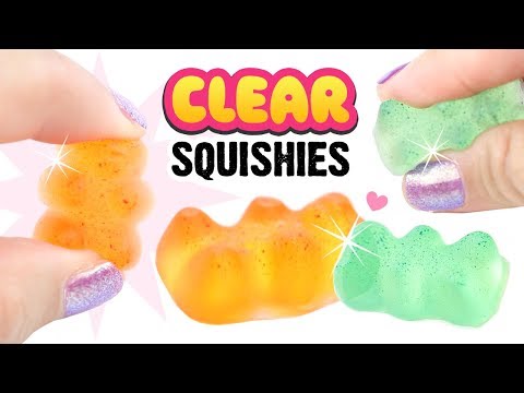 DIY TRANSPARENT SQUISHIES!!! Viral Silicone Squishy Tutorial using Hitohada Gel!! Gummy Bear DIY Video