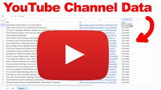 How to Get Titles, URLs and Views of any YouTube Channel