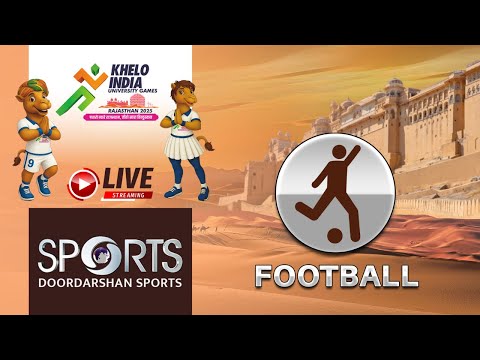 LIVE - Women's Football 2nd Semi Final - Khelo India University Games 2025, Rajasthan | DD Sports