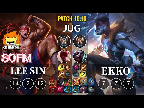 SN SofM Lee Sin vs Ekko Jungle - KR Patch 10.16