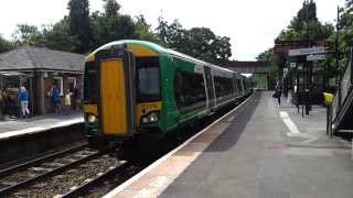 preview picture of video 'Class 172 no 172213/216 Arriving at Droitwich Spa Station on 7/8/13'