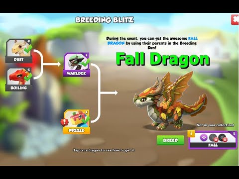 Fall dragon Breeding Blitz-Dragon Mania legends | Emerald War clan event | DML