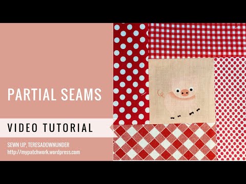 Partial seams video tutorial - Mysteries Down Under quilt - video tutorial