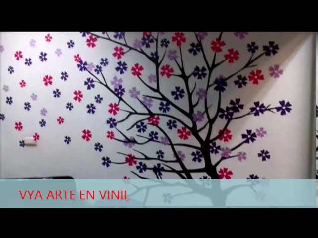 Vídeo relacionado con Decoración de vinilo para pared Elegante clipart de árbol de la vida celta, diseño de silueta de árbol celta 42x42.4cm No se cae Blanco