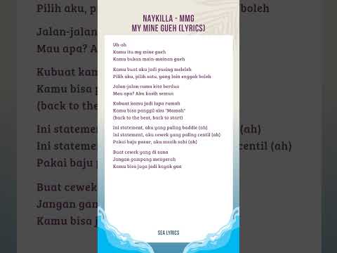 NAYKILLA - MMG (MY MINE GUEH) LYRICS #lyrics #naykilla #indosong #shorts