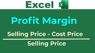 Formula to Calculate Profit Margin in Excel