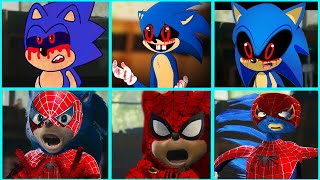 Sonic The Hedgehog Movie - Sonic EXE vs Spider-Man Uh Meow All Designs Compilation 2