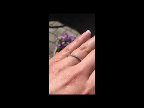 Stackable 1.5 mm Double Shared Prong Eternity Ring - TwoBirch-TB-ETR-0004-WG-F