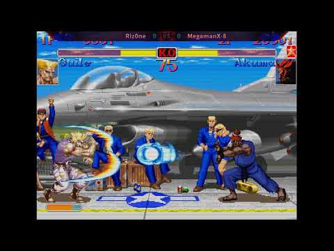 Riz0ne [Guile] vs. MegamanX [Akuma] - FT2 - Super Street Fighter II Turbo: New Legacy v0.5