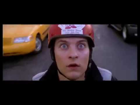 Spiderman 2 delivery scene but with pizza delivery theme