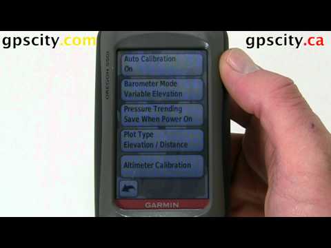 Garmin Oregon 450, 450t, 550, 550t :  Elevation Plot Screen with GPS City