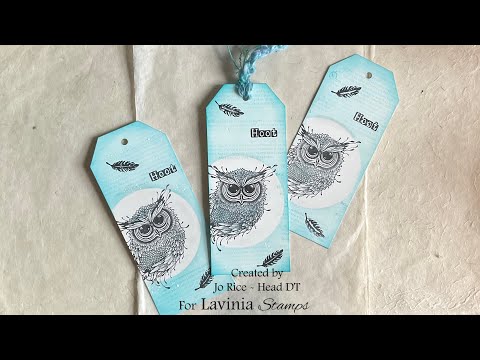 Ginger the Owl and a quick Tag by Jo Rice #laviniastamps #tags