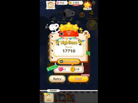 Snoopy Puzzle Journey Night Mode Level 7 - NO BOOSTERS 🐶🧩🧳 | SKILLGAMING ✔️