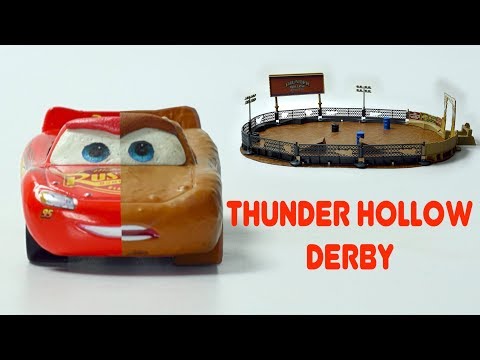 CRASH & SMASH Cars 3 Thunder Hollow Demolition Derby Crazy 8 Race Lightning McQueen Miss Fritter Video