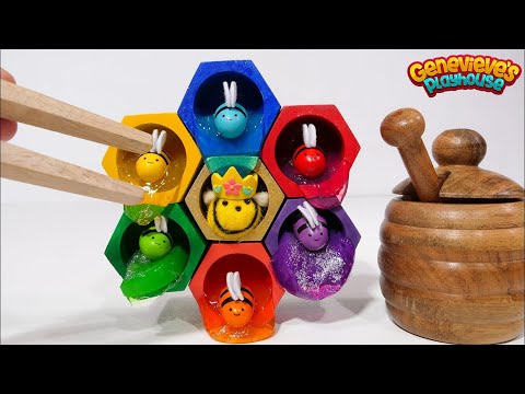 Colorful Toy Learning Videos for kids! Honey Bees, Pirate Ships, and Gabby's Dollhouse!