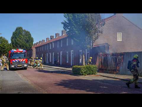 Osse Brandweer met spoed naar een Buitenbrand aan de Katwijkstraat in Oss
