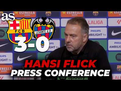 HANSI FLICK full press conference after FC BARCELONA 3 - LEVANTE 0 | LALIGA