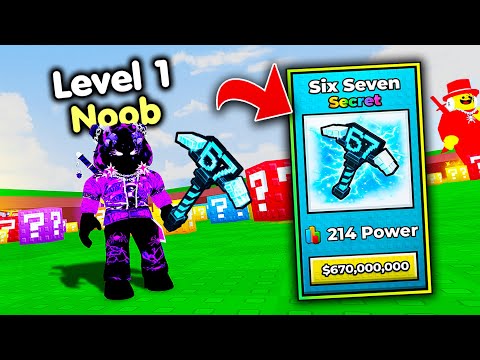 Starting Over as NOOB with OP SECRET in Break a Lucky Block! (Roblox)