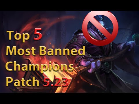 League of Legends: Top 5 Most Banned Champions Patch 5.23