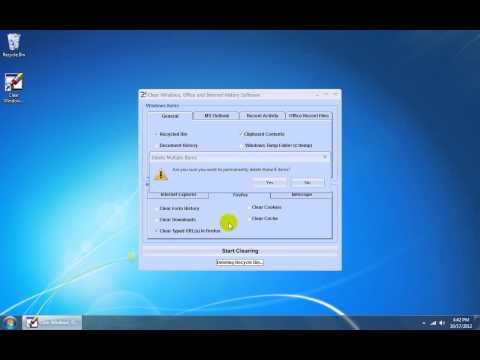 Clear Windows, Office and Internet History Software