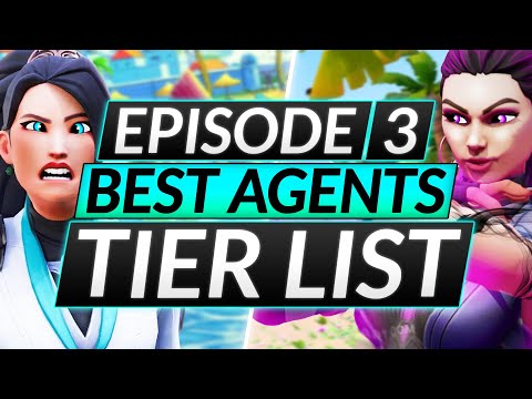 MOST BROKEN AGENTS Tier List for EPISODE 3 - NEW PATCH 3.00 MEANS NEW META - Valorant Guide