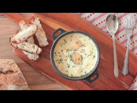 Œuf cocotte pour deux au jambon et comté